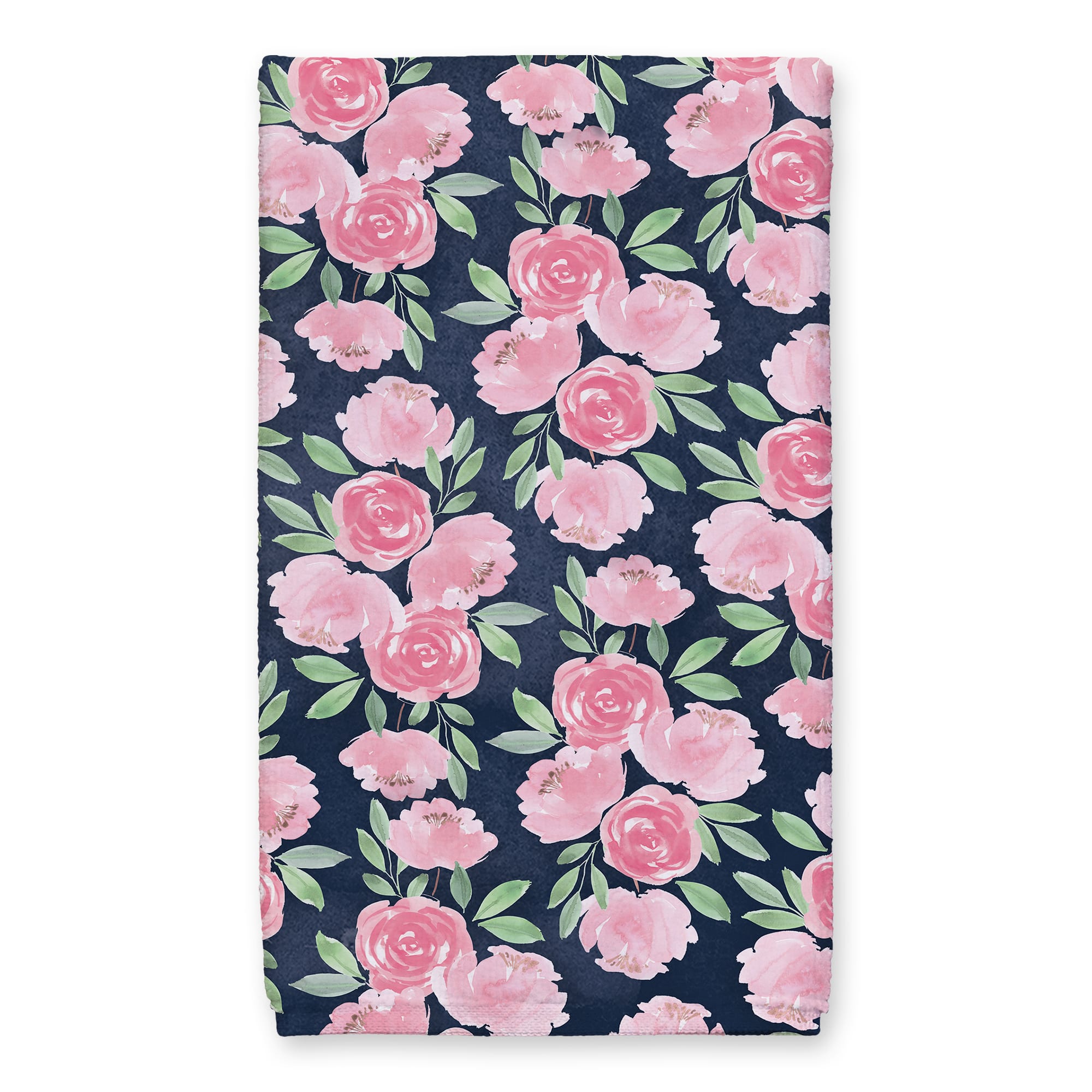 Sweet Florals on Navy 16" x 25" Towel Set